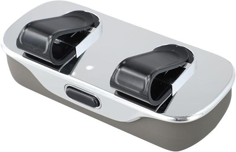 ABS Plastic Car Sunglasses Holder Visor Clip On Storage Box Universal Fit Gray - Image 4